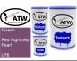 Preview: Nissan, Red Nightmist Pearl, LP8: 500ml Lackdose + 500ml Klarlack + 250ml Härter - Set, von ATW Autoteile West.